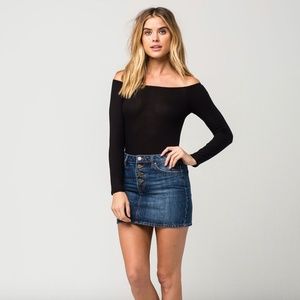 SOLD OUT VOLCOM Stoned Blue Mini Skirt Size Large